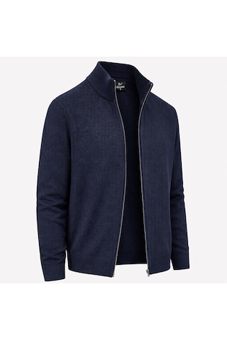 Classics Men Turbulance Slim Fit Erkek Tam Fermuarlı Triko Ceket - 7521 Lacivert
