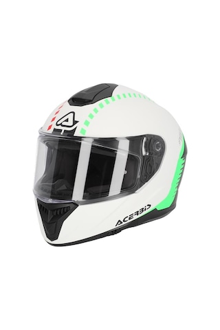 Acerbis Krapon 22-06 Kask Beyaz Yeşil Beyaz - Yeşil