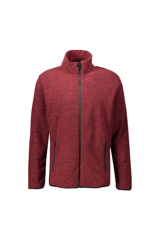 Exuma Tam Fermuarlı Erkek Sweatshirt Bordo Siyah
