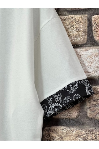 Altamira Erkek Dikey Baskılı Oversize T-shirt Şort 001