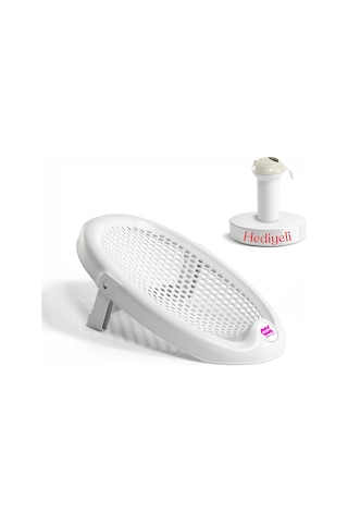 Okbaby Jelly Küvet Adaptörü K. Beyaz + Splash Bebek Duşu