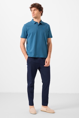Tommy Life Saks Basic Logolu Standart Kalıp Triko Polo Yaka Erkek T-shirt - 87748 Saks