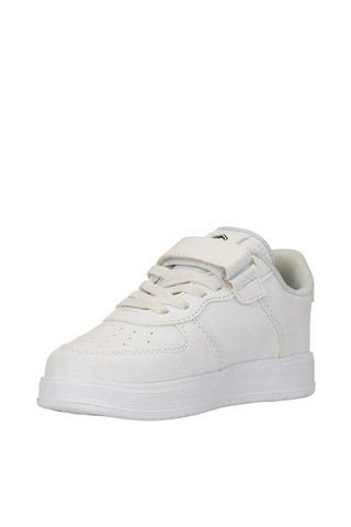 Zacoz Unisex Çocuk Spor Ayakkabı Cırt Cırtlı Hafif Rahat Günlük Okul Sneaker beyaz