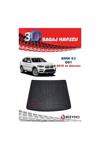 Bizymo Bmw X3 G01 2018 Ve Sonrası 3d Bagaj Havuzu Standart