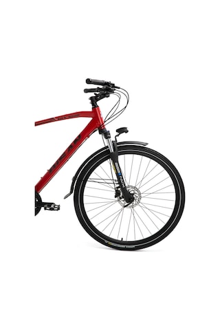 Bisan Trx 8500 City Şehir Bisikleti 54 Cm Disk Fren 700c 27 Vites Mat Kırmızı Siyah Kırmızı