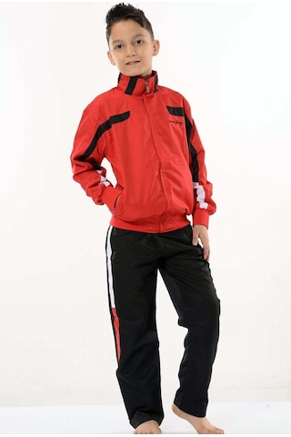 Enrico Ferry Erkek Çocuk Balıkçı Yaka Micropoly Eşofman Tkm(2115) Kırmızı