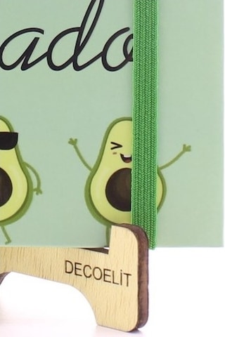 Home Dekor Hediye Lastikli Noktalı Sert Kapak Avokado Defter Hdh75