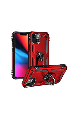 Rba Aksesuar Apple Uyumlu iPhone 13 Kılıf Rba Vega Kapak - Kırmızı Kırmızı