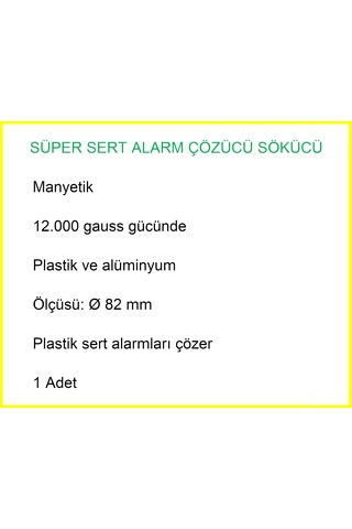 Sert Plastik Alarm Etiketi Çözücü Sökücü / Süper 12.000 Gauss Güç