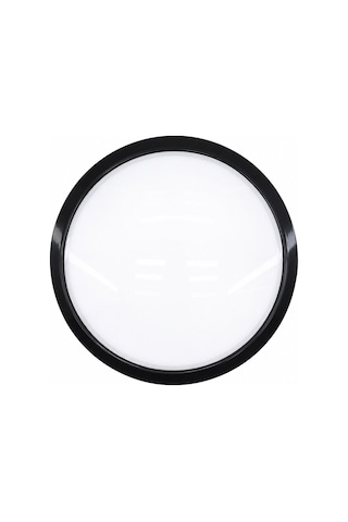 Nisaluce E1212/s 20w Siyah Metal Kasa Sıva Üstü Yuvarlak Led Glop Armatür - Ip20, 6500k, 1800 Lm
