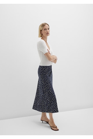 Mavi - Baskılı Lacivert Midi Etek 1310583-91006 Lacivert