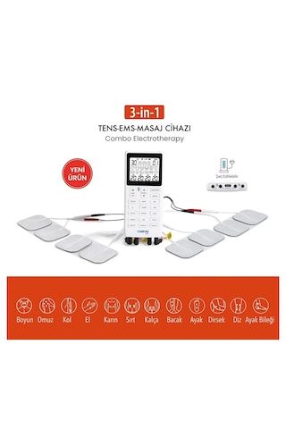 Comfort Plus M101A-WH2 4 Kanallı 8 Pedli 60 Prog Şarjlı Dijital Ems Cihazı