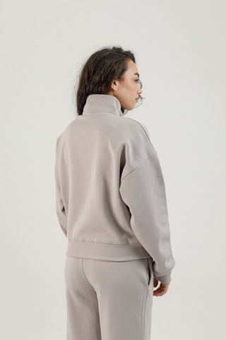 Airlife Bolder Fz.7 Yarım Fermuarlı Kadın Dik Yaka Sweatshirt Gri
