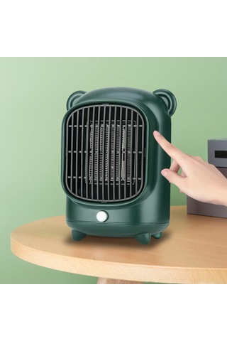 Symbee Yeşil Mini Ofis/ev Isıtıcı - 500w Hızlı Isı, Sessiz Çalışma, Ateş Engelleme Abs Kasa, Avrupa Standartı Filtre