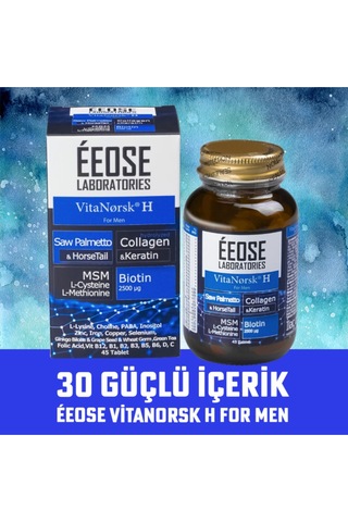 Vitanorsk H For Men Saç Dökülmesine Karşı. 45 Tablet