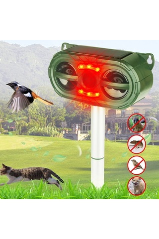 Lichen Ultrasonik Kemirgen Kovucu, Kırmızı Ve Beyaz Yanıp Sönen