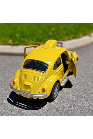 Metal Araba Çek Bırak Vw Bettle Modifiye Sarı Sesli Ve Işıklı Diğer