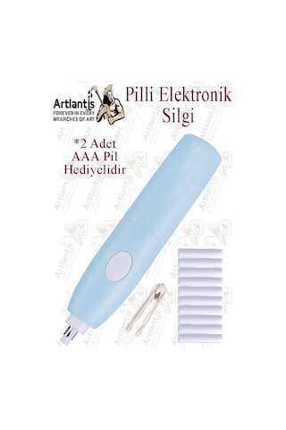 Elektronik Silgi Pilli 1 Paket Otomatik Elektrikli Taşınabilir Kalem Silgi Kara Kalem Eskiz Çizim Grafit