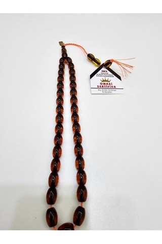 Omari İmzalı Sertifikalı Alman Faturan Sıkma Kehribar Tesbih 11x8 08157040