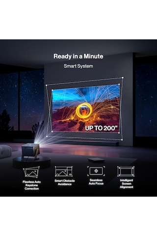 Bladecine Cube 600 - 600 Isolümen, 2xhdmı Max. 200" Siyah Projeksiyon