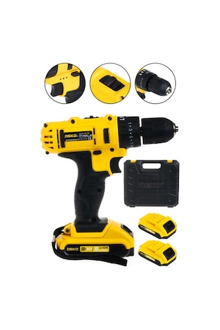 Deko Turkey ECD-DKT-58V8KF 58 V 8 Ah Panasonic Çift Akü Çift Şanzımanlı Matkap