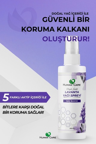 Lavanta Yağı Saç Spreyi - Bit Kovucu Saç Spreyi - Itır, Neem, Çay Ağacı