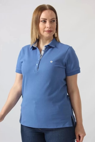 Moda Berray 21305 Kısa Kollu Büyük Beden Lacoste Kumas T-shirt İndigo İndigo