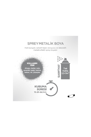 Polisan Metalik Gri Sprey Boya 400 ML