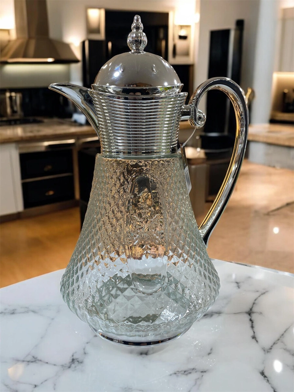 Royking Nurbanu Sürahi Şerbetlik 1.8 Litre Gümüş