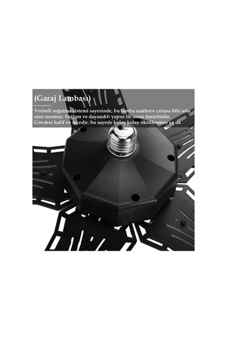 Ayt Ledx Ayarlanabilir Açılı 5 Kanatlı 148 Smd Ledli Galaxy Projektör Işığı 60w 6600 Lumen E27 Duy Ampul 32cm Çap