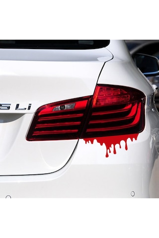 Ilginç Kan Izi Araba Sticker Yapıştırması