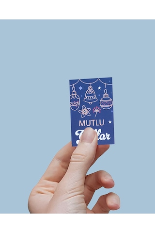 Yılbaşı Mutlu Yıllar Yazılı Hediye Kart Seti, Zil Temalı Paketlem