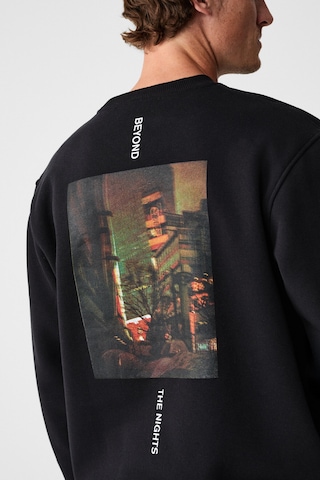 Grımelange Alarıc Erkek Yuvarlak Yaka Önü Baskılı Regular Fit Antrasit Sweatshirt Anrasit
