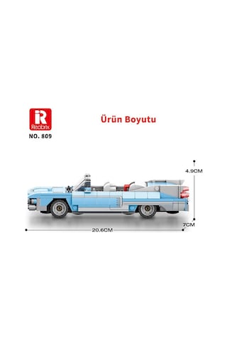 Reobrix Creator 809 Cadillac Eldorado Spor Araba Yaratıcı Yapı Blok Seti Building Blocks - 308 Parça