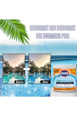 Mufunye Ouhoe Havuz Temizleme Ve Koku Giderici Fumigasyon Tabletleri, 180 Adet Kutu, Hızlı Leke Ve Alje Kaldırma, Su Berraklığı Sağlama