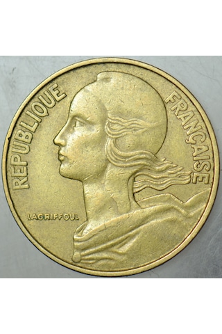 Fransa 20 Centimes 1962.