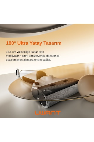 Uwant D500 Vakum + Mop Kendini Temizleme Özellikli 17.000Pa Islak Kuru Şarjlı Süpürge