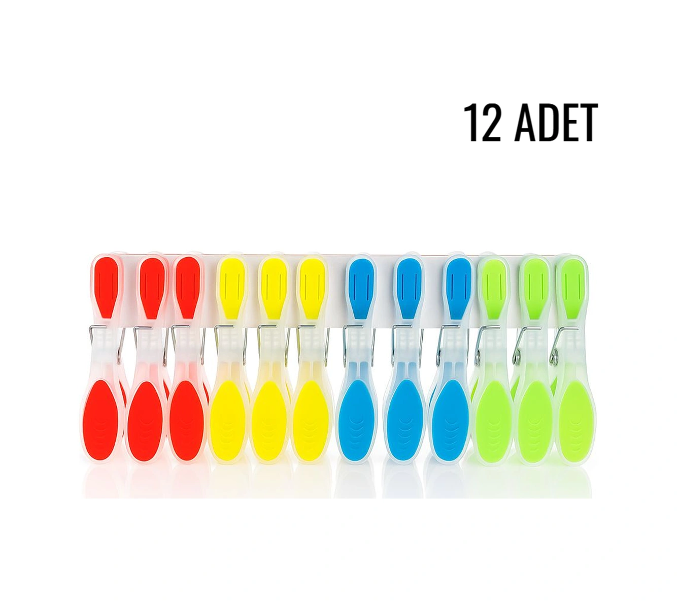 İz Bırakmayan Silikon Mandal 12 Li 5256 Çok Renkli