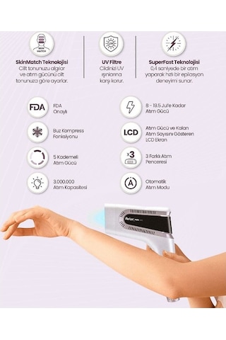 Relux Ipl9950 Ipl Lazer Epilasyon Aleti 3.000.000 Işık Atımı