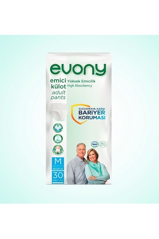 Evony Emici Külot Unisex Medium 30'Lu