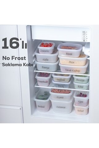 Porsima 1046 No-Frost Saklama Kabı Beyaz 16'lı