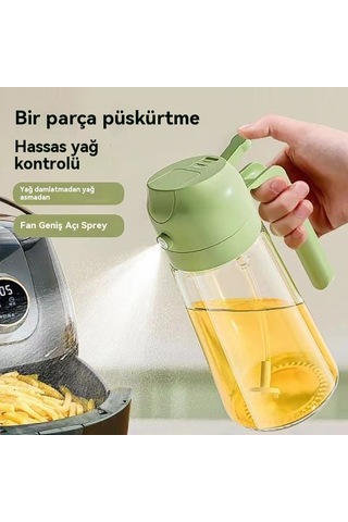 Eternal Lucka Kapalı Presli Yağ Püskürtme Şişesi Yeşil 470 ML