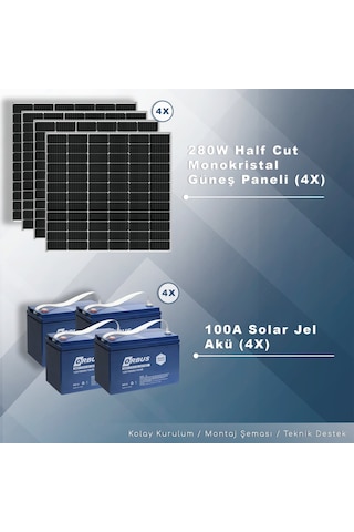 Matech 4 Kw Solar Paket Sistem 4000w/gün N11.1060