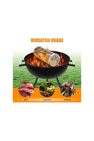 Fortunelane Büyük Boy Paslanmaz Çelik Bbq Seti - 8 Parça, Pratik Mangal Kafesi