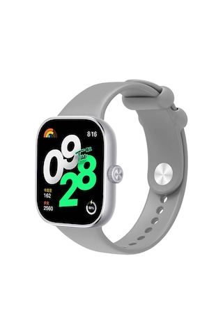 Zore Xiaomi Redmi Watch 4 Clo Krd-109 Silikon Kordon-gri
