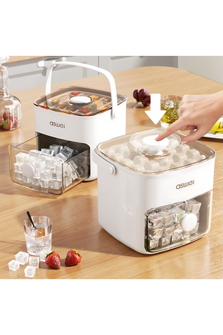 Geeksen Geniş Kapasiteli Buz Kalıbı: Yiyecek Saklama Ve İçecek Soğutma İçin Pratik Mutfak Aleti Beyaz