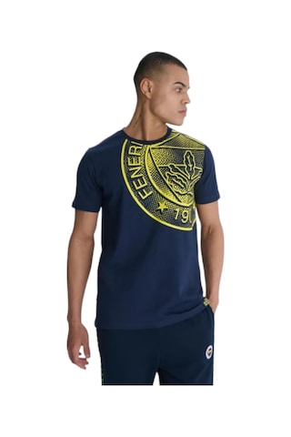 Fenerium Fenerbahçe Erkek Trıbun Halftone Logolu Tshırt Lacivert