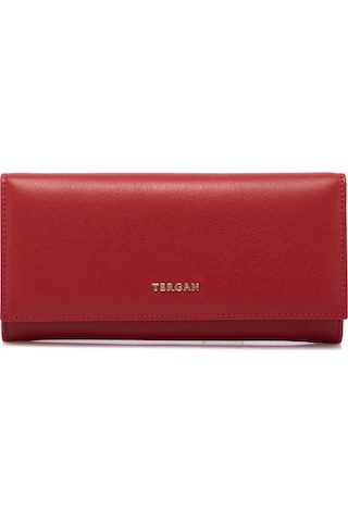Tergan Kırmızı Deri Kadın Cüzdan - S1cb00005807-a86 Kırmızı