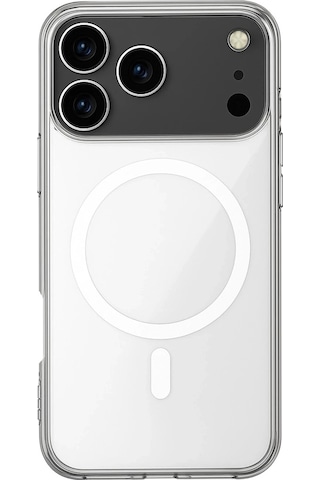 Apple Uyumlu iPhone 17 Pro Kılıf Magsafe Özellikli Şeffaf Silikon Kapak Şeffaf