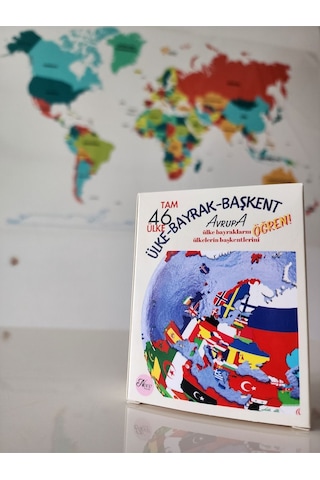 Avrupa Ülkeleri-harita-bayrak-başkent Kartları